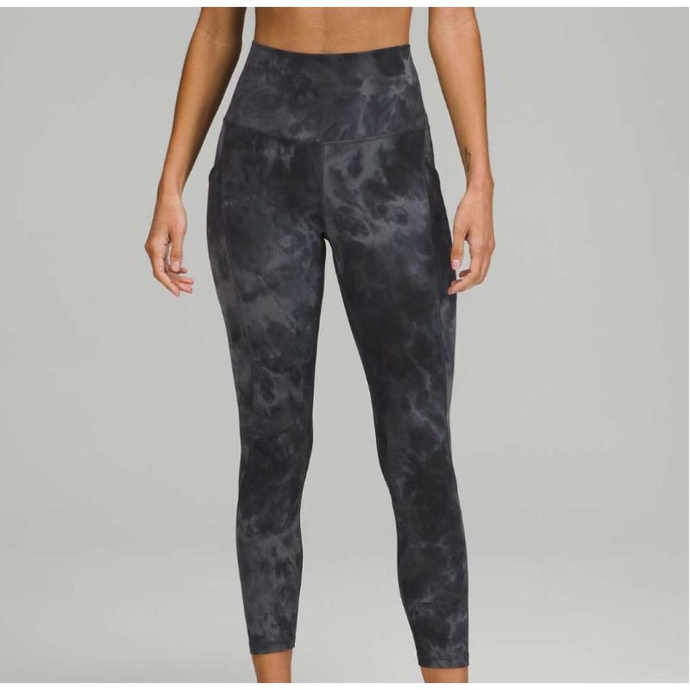Lululemon Diamond Dye Graphite Gray Align Pant With Pockets 25”